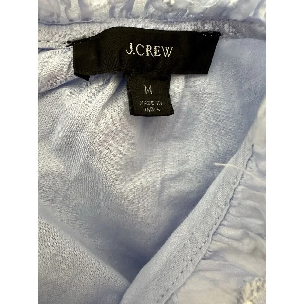 J. Crew Blouse Top Women's Daisy‎ Chain Lace Peplum Ruffle Medium